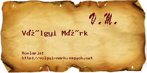 Völgyi Márk névjegykártya